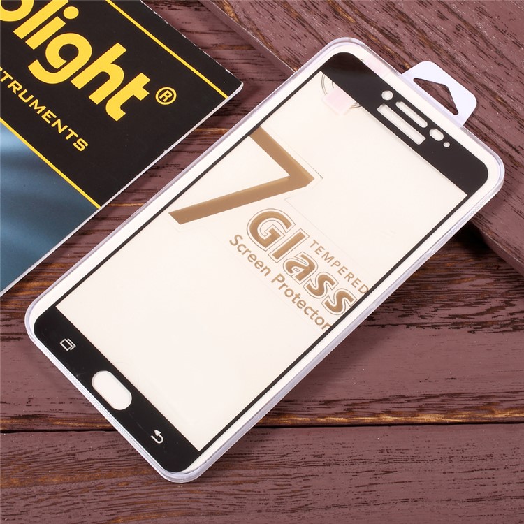 For Samsung Galaxy C9 Pro Full Coverage Mobile Tempered Glass Screen Protector - Black-8