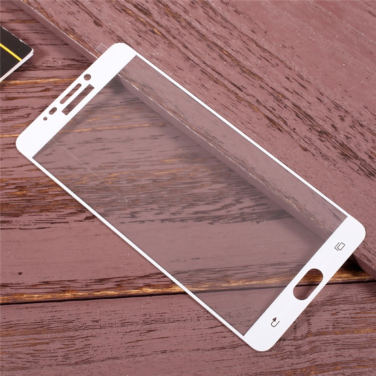 For Samsung Galaxy C9 Pro Full Screen Cover Tempered Glass Mobile Protector Film - White-2
