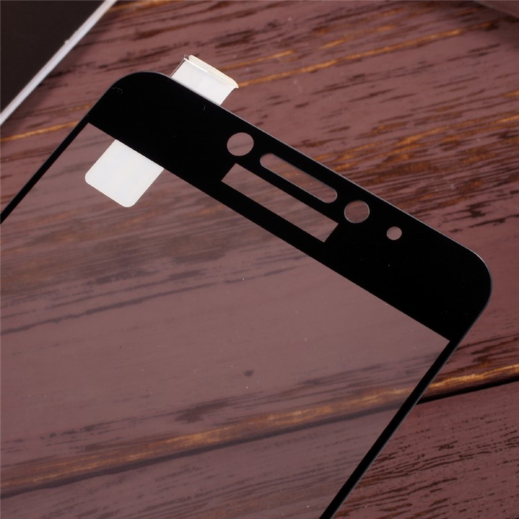 For Samsung Galaxy C7 Pro Full Coverage Tempered Glass Mobile Screen Protector - Black-4