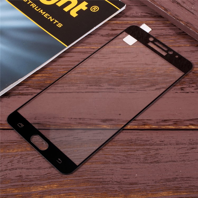 For Samsung Galaxy C7 Pro Full Coverage Tempered Glass Mobile Screen Protector - Black-6