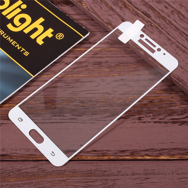Full Screen Cover Tempered Glass Protector Film for Samsung Galaxy C7 Pro - White-1