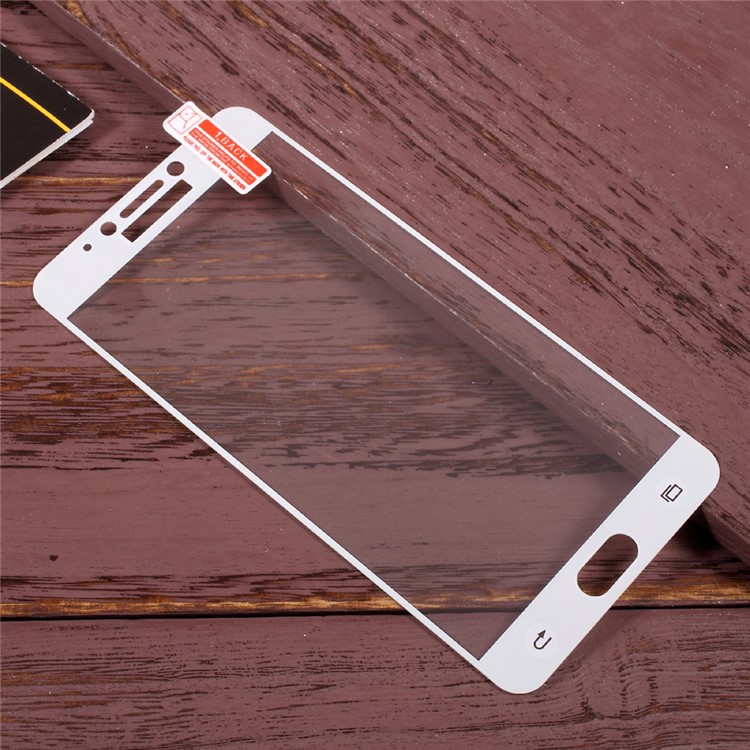 Full Screen Cover Tempered Glass Protector Film for Samsung Galaxy C7 Pro - White-2