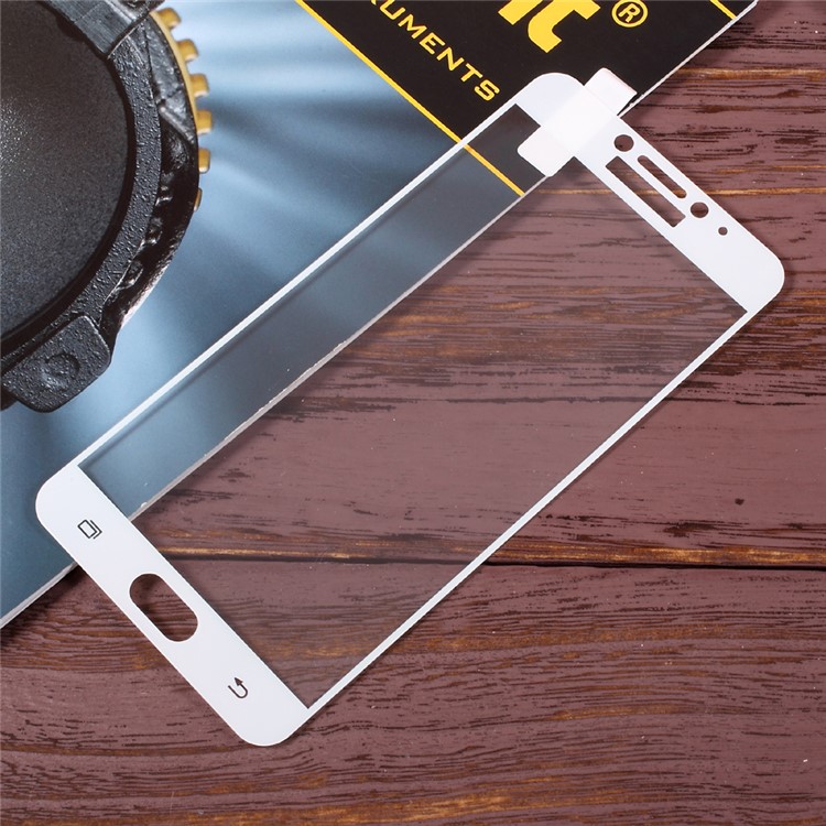 Full Screen Cover Tempered Glass Protector Film for Samsung Galaxy C7 Pro - White-3