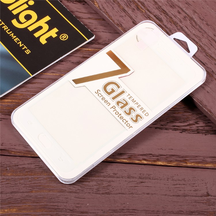 Full Screen Cover Tempered Glass Protector Film for Samsung Galaxy C7 Pro - White-5