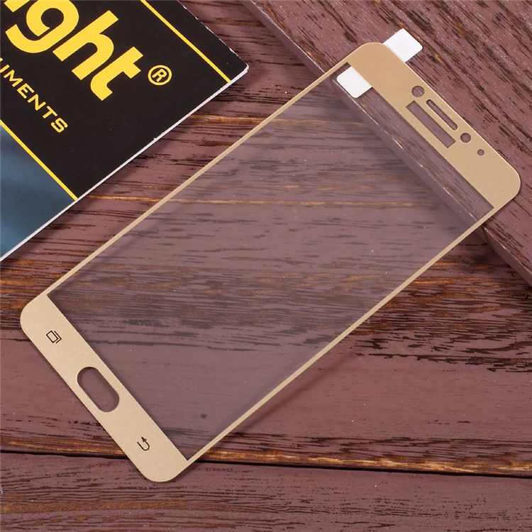 For Samsung Galaxy C7 Pro Complete Cover Tempered Glass Screen Protector Film - Gold-1
