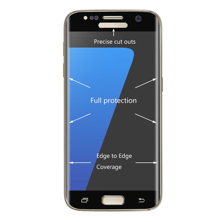 HAT PRINCE 0.26mm 3D Curved Full Size Tempered Glass Screen Protector for Samsung Galaxy S7 G930 - Black-2