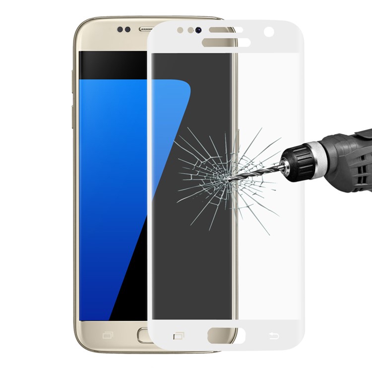 HAT PRINCE for Samsung Galaxy S7 G930 Complete Cover 9H Mobile Tempered Glass Screen Film - White-1