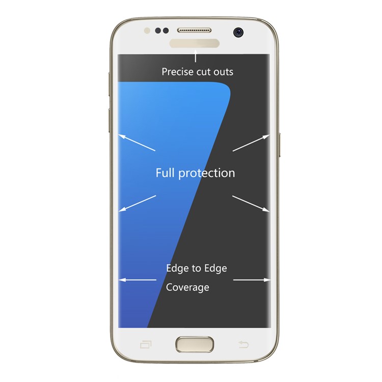 HAT PRINCE for Samsung Galaxy S7 G930 Complete Cover 9H Mobile Tempered Glass Screen Film - White-2
