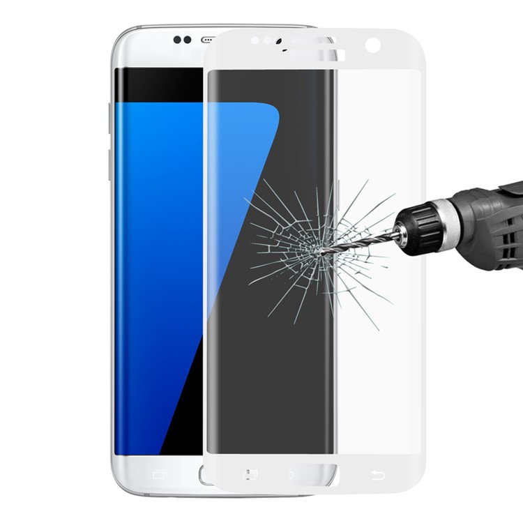 HAT PRINCE for Samsung Galaxy S7 Edge G935 Complete Cover 9H Mobile Tempered Glass Screen Film - White-1