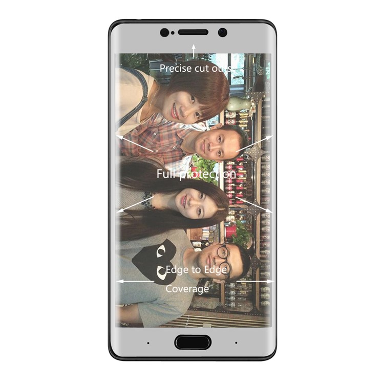 HAT PRINCE for Xiaomi Mi Note 2 Complete Cover 9H 0.26mm Mobile Tempered Glass Screen Film - Silver-2