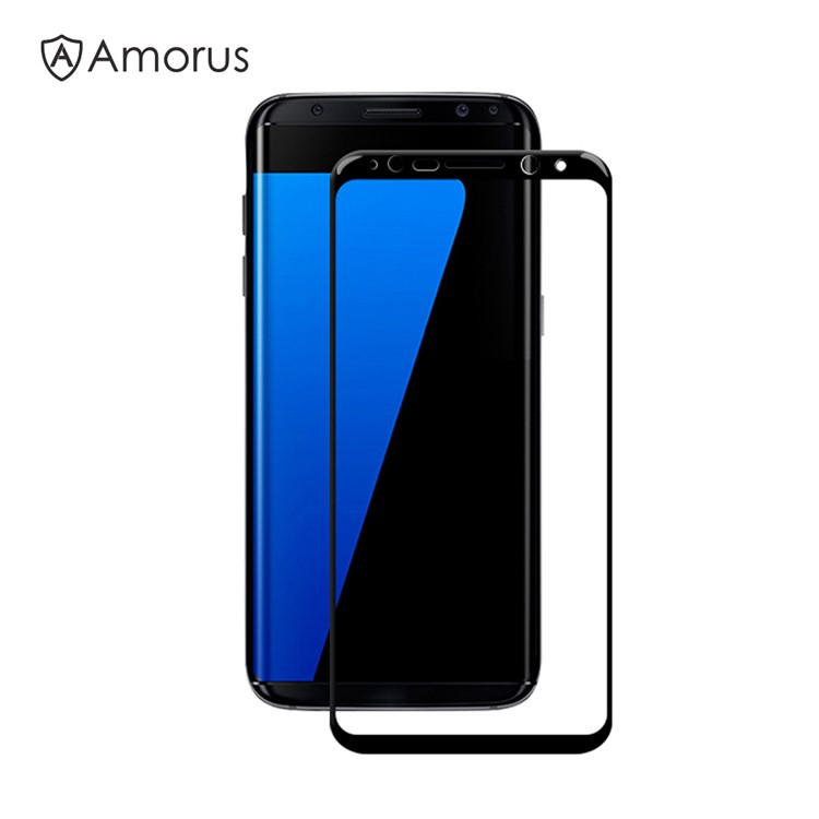 Amorus Full Size Silk Printing Tempered Glass Screen Protector For Amorus Full Size Silk Printing Tempered Glass Screen Protector For Samsung Galaxy S8 Black Tvc Mall Com
