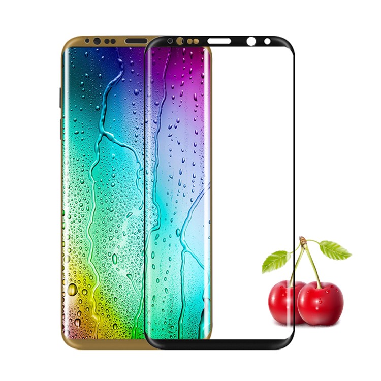 PDGD for Samsung Galaxy S8 Plus Curved Full Cover Tempered Glass Screen Protector Silk Printing - Black-1