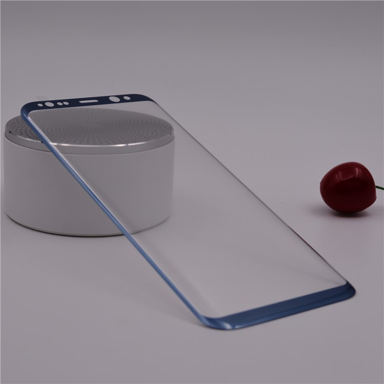 PDGD for Samsung Galaxy S8 Plus Curved Full Cover Tempered Glass Screen Film Protector Silk Print - Blue-2