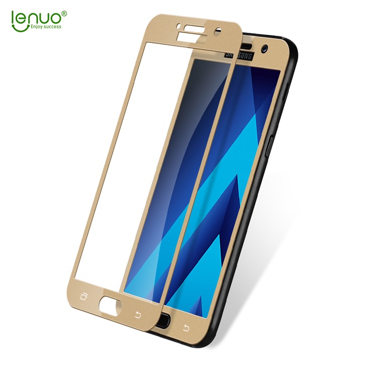 

LENUO CF Полная Крышка Углеродного Волокна Закаленное Стекло Экрана Пленка Для Samsung Galaxy A5 (2017) A520 - Золото