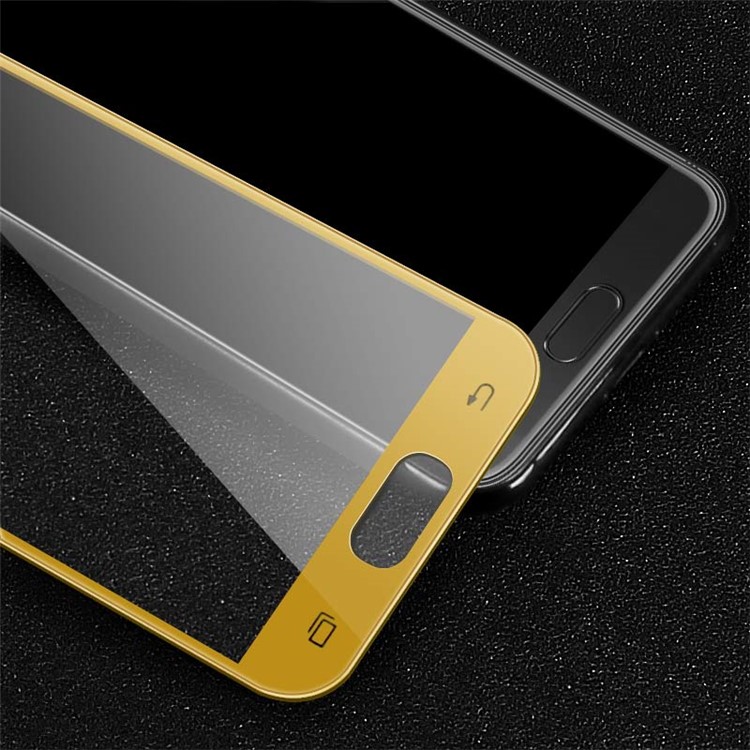 IMAK Full Size Tempered Glass Screen Film Cover for Samsung Galaxy A3 (2017) - Gold-1