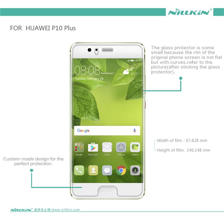 NILLKIN for Huawei P10 Plus Anti-scratch Matte LCD Mobile Screen Protector Film-7