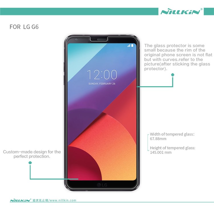 NILLKIN for LG G6 Amazing H Tempered Glass Anti-burst Screen Protector-15