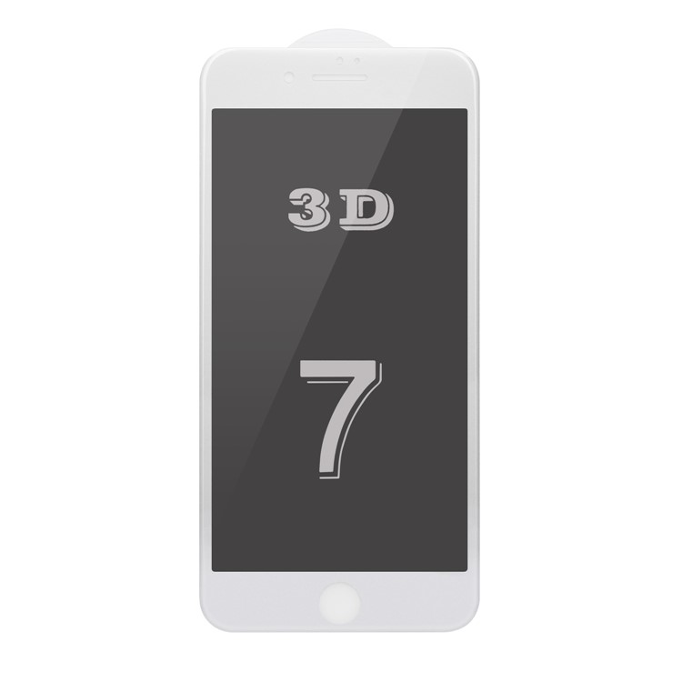 Anti-spy 3D Full Covered Carbon Fiber Panel Tempered Glass Screen Protector for iPhone 7 4.7 inch - White-2