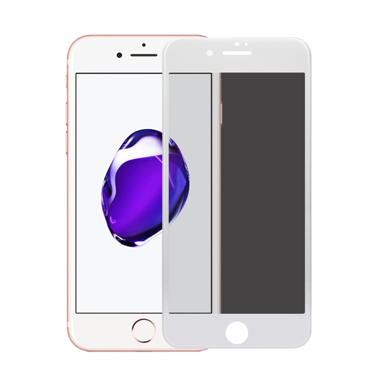 Anti-spy 3D Full Covered Carbon Fiber Panel Tempered Glass Screen Protector for iPhone 7 4.7 inch - White-3