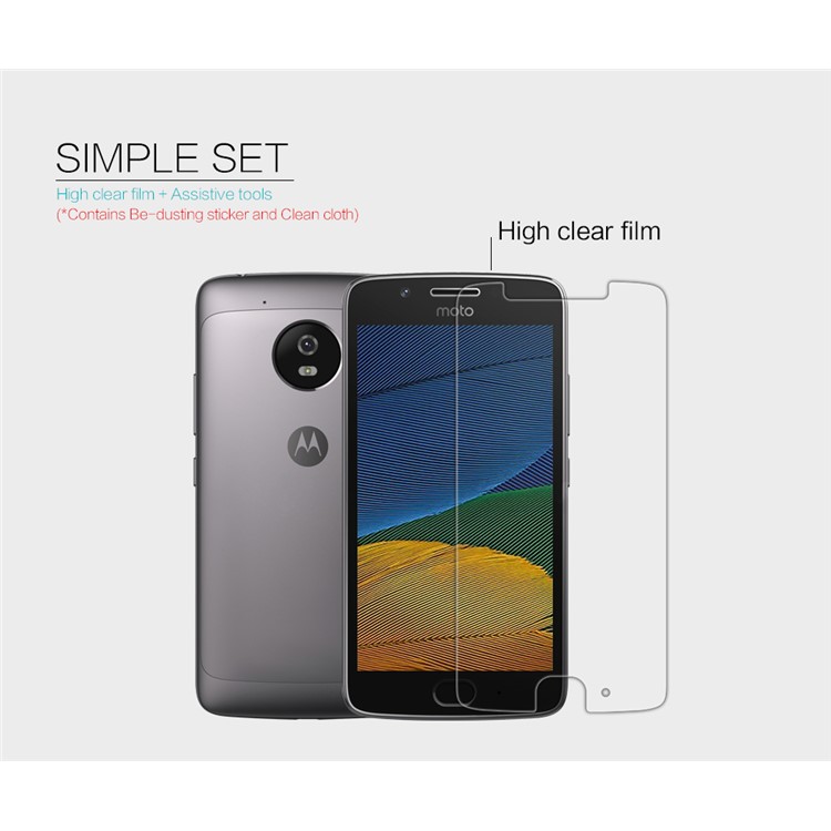 NILLKIN for Motorola Moto G5 Anti-fingerprint HD Clear LCD Screen Protector Film-5