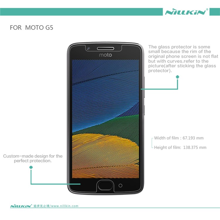 NILLKIN for Motorola Moto G5 Anti-fingerprint HD Clear LCD Screen Protector Film-6