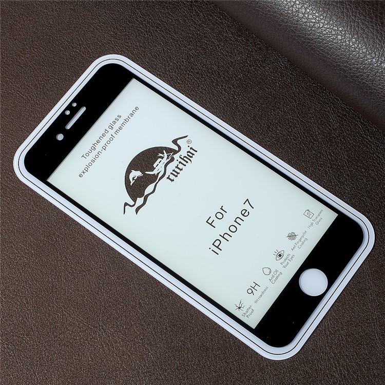 RURIHAI Solid Defense for iPhone 6s/6 4.7 Anti-blue-ray 0.1mm Thin Full Tempered Glass Screen Protector - Black-2