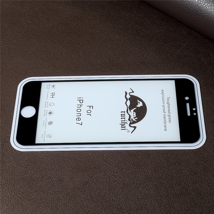 RURIHAI Solid Defense for iPhone 6s/6 4.7 Anti-blue-ray 0.1mm Thin Full Tempered Glass Screen Protector - Black-3