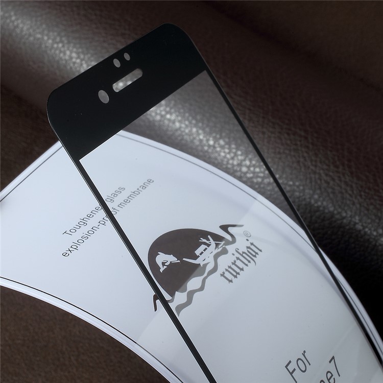 RURIHAI Solid Defense for iPhone 6s/6 4.7 Anti-blue-ray 0.1mm Thin Full Tempered Glass Screen Protector - Black-7