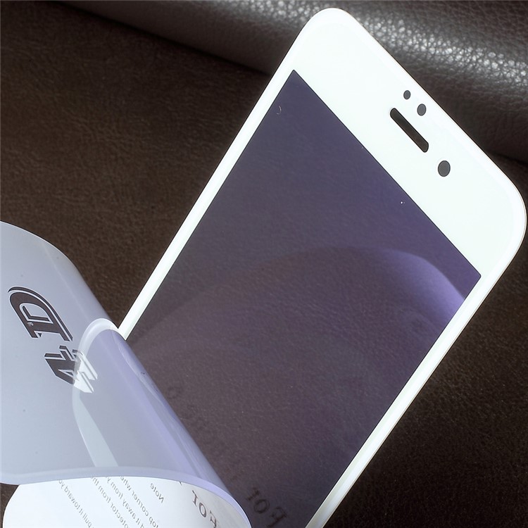 RURIHAI Solid Defense Anti-blue-ray 4D Curved Full Screen Tempered Glass Guard Film for iPhone 7 Plus - White-4