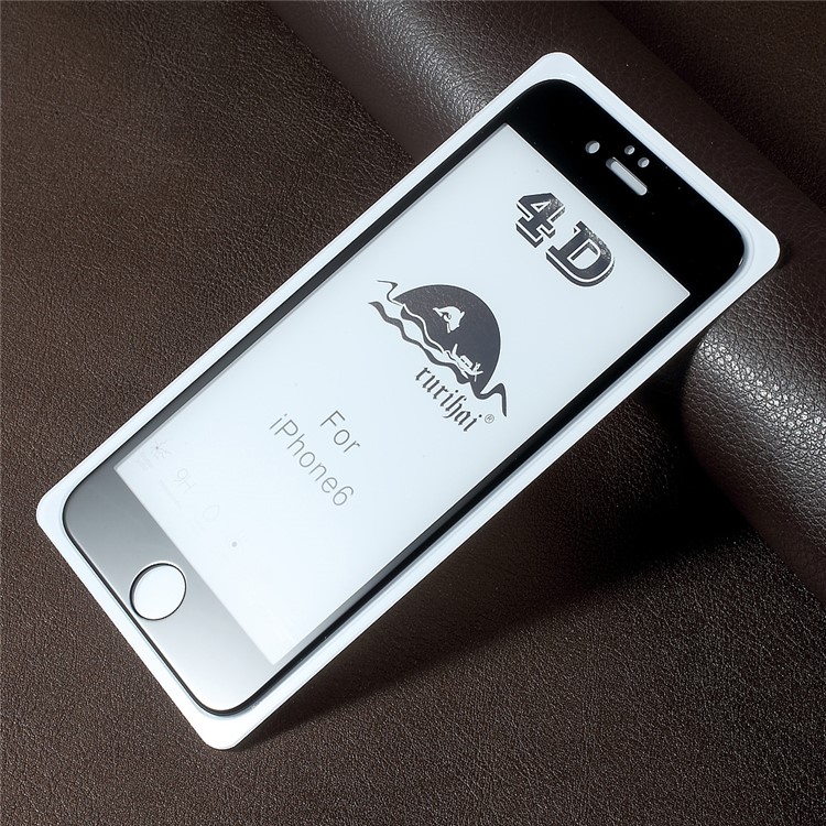 RURIHAI Solid Defense 4D Curved Full Tempered Glass Screen Protector for iPhone 6s Plus / 6 Plus - Black-1