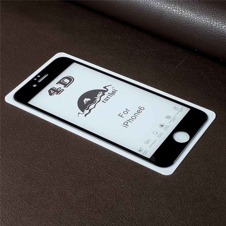 RURIHAI Solid Defense 4D Curved Full Tempered Glass Screen Protector for iPhone 6s Plus / 6 Plus - Black-2