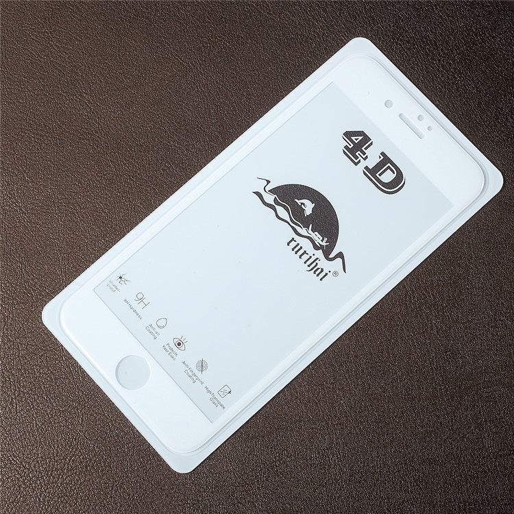 RURIHAI Solid Defense Tempered Glass Full Coverage Mobile Screen Film for iPhone 7 Plus 5.5 inch - White-3