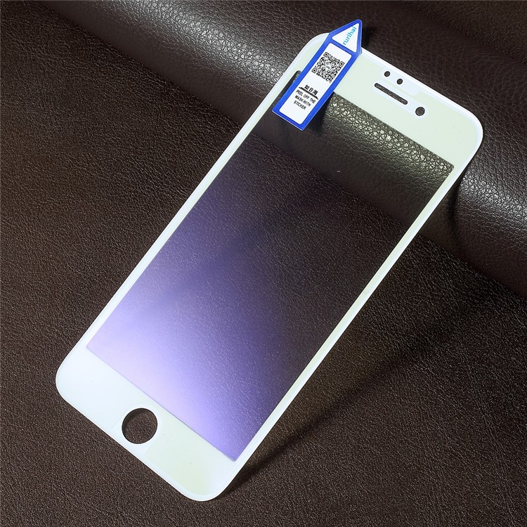 RURIHAI Soft Edge Anti-blue-ray 3D Full Screen Tempered Glass Guard Film for iPhone 6s Plus / 6 Plus - White-6