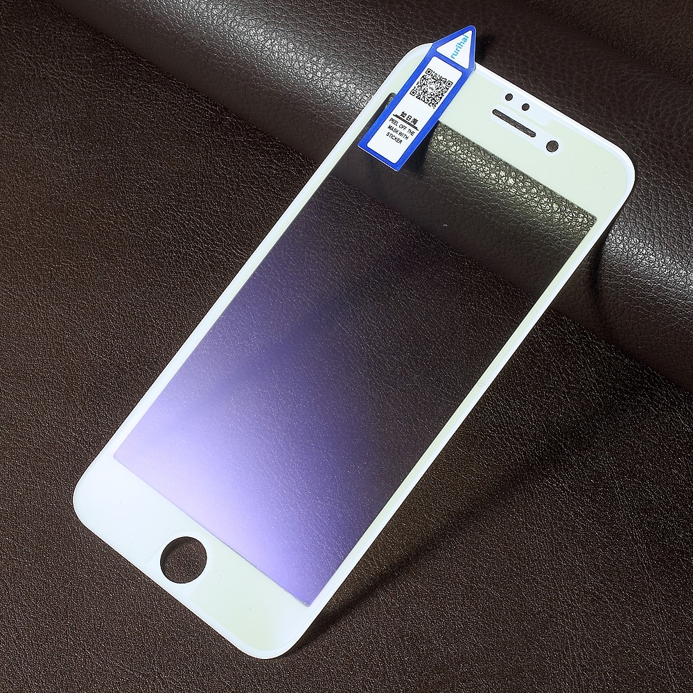 RURIHAI Soft Edge Anti-blue-ray 3D Full Screen Tempered Glass Guard Film for iPhone 7 Plus - White-6