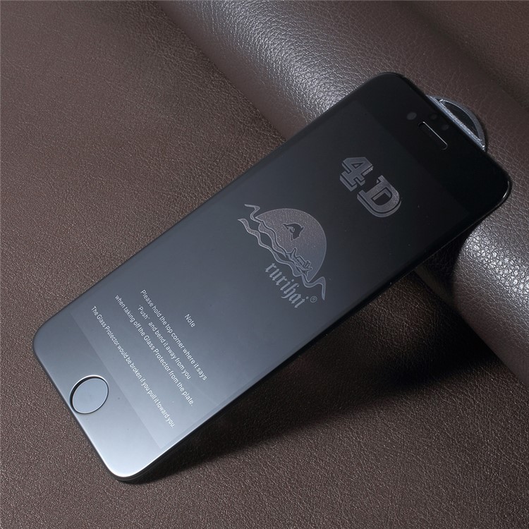 RURIHAI 4D Curved Full Covered Screen Tempered Glass Protector Guard Film for iPhone 6s 6 - Black-1
