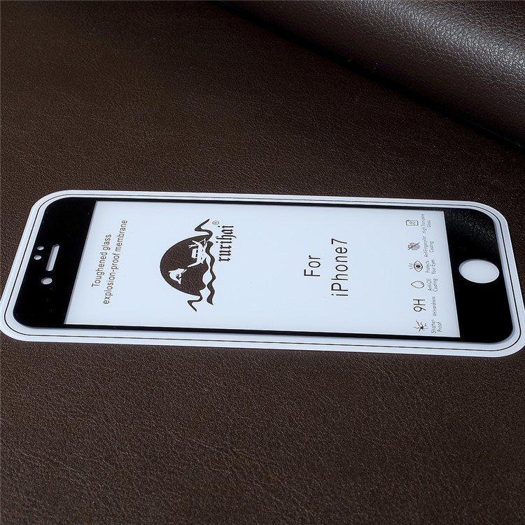 RURIHAI Solid Defense 0.1mm Thin Full Tempered Glass Screen Protector for iPhone 6s 6 - Black-3