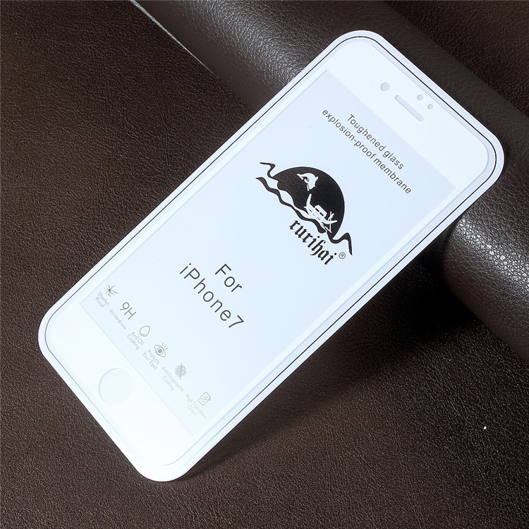 RURIHAI Solid Defense Full Size Tempered Glass Screen Protector Film for iPhone 6s Plus / 6 Plus - White-1