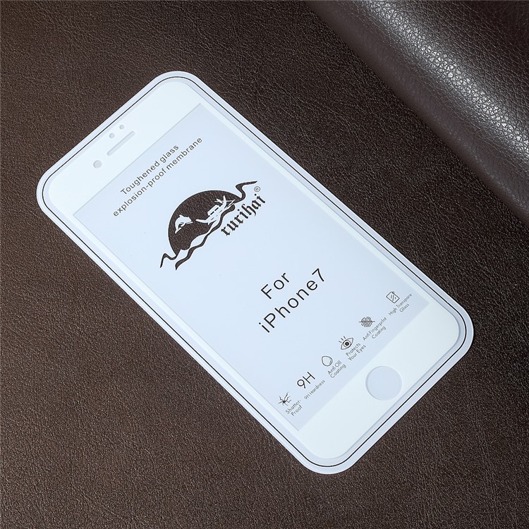 RURIHAI Solid Defense Full Size Tempered Glass Screen Protector Film for iPhone 6s Plus / 6 Plus - White-2