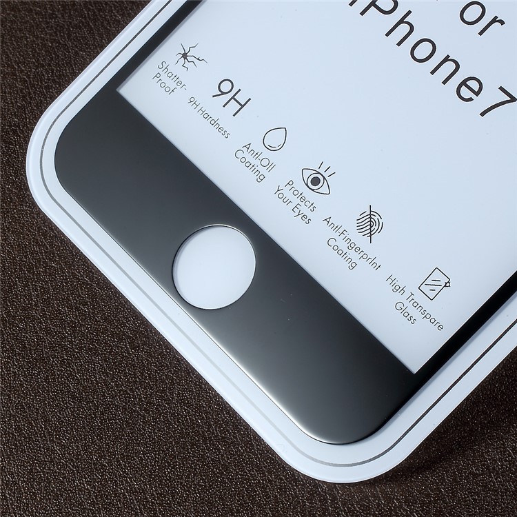 RURIHAI Solid Defense Full Size 0.1 MM Thin Tempered Glass Screen Protector Film for iPhone 7 4.7 inch - Black-5