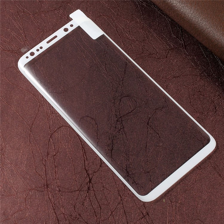 ZK 9H Curved Full Cover Tempered Glass Screen Protector for Samsung Galaxy S8 Plus G955 - White-2