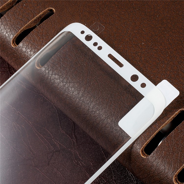 ZK 9H Curved Full Cover Tempered Glass Screen Protector for Samsung Galaxy S8 Plus G955 - White-5