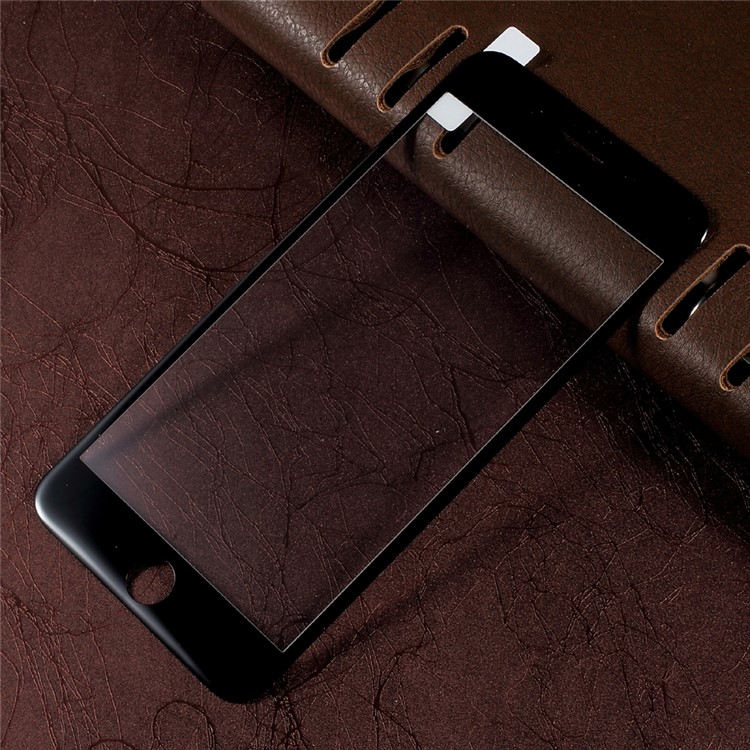 ZK Glossy Carbon Fiber Full Coverage Tempered Glass Shield Film for iPhone 7 Plus - Black-1