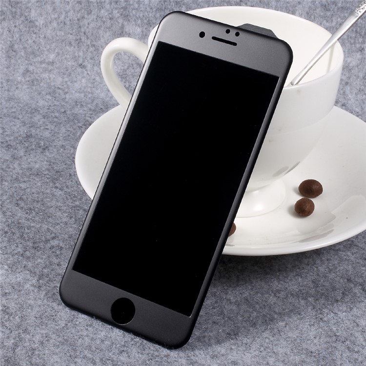ZK 9H Matte Carbon Fiber Full Coverage Tempered Glass Shield Film for iPhone 7 Plus 5.5 inch - Black-1