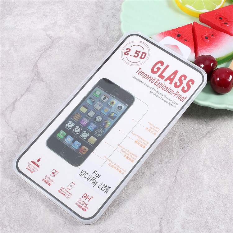 For HTC U Play 0.25mm Tempered Glass Screen Protector Guard Film Arc Edge-7