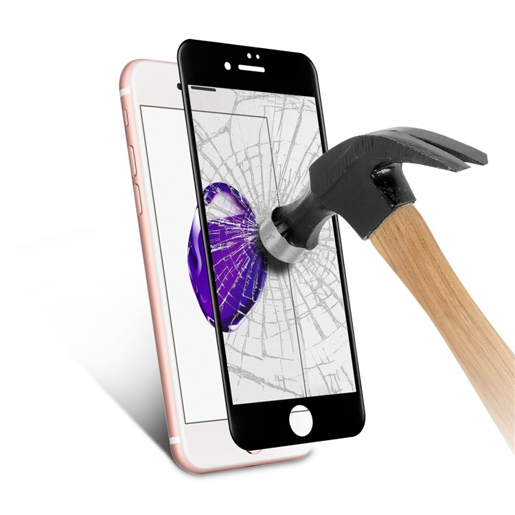 For iPhone 7 Plus 5.5 inch 0.3mm Full Coverage 3D Curved Carbon Fiber Tempered Glass Screen Protector - Black-6