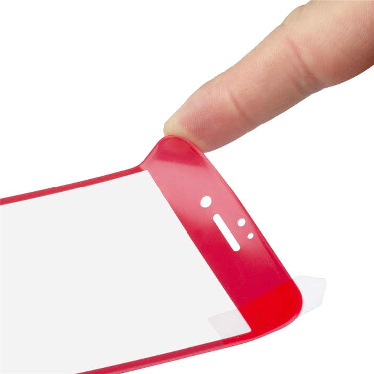 0.3mm Full Size 3D Curved Soft Carbon Fiber Edge Tempered Glass Screen Protector for iPhone 7 Plus - Red-10