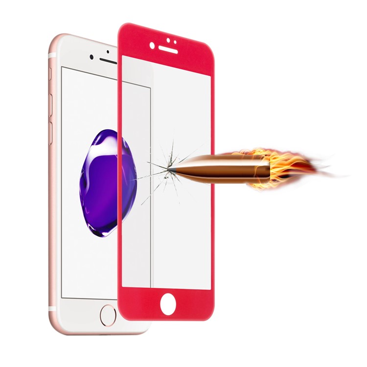 0.3mm Full Size 3D Curved Soft Carbon Fiber Edge Tempered Glass Screen Protector for iPhone 7 Plus - Red-3