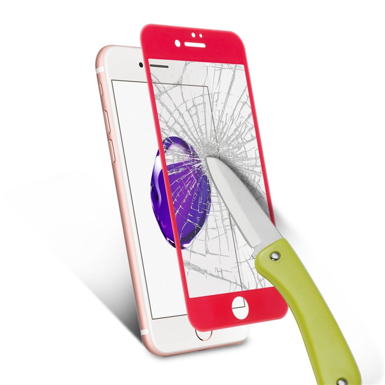 0.3mm Full Size 3D Curved Soft Carbon Fiber Edge Tempered Glass Screen Protector for iPhone 7 Plus - Red-5