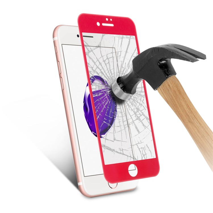 0.3mm Full Size 3D Curved Soft Carbon Fiber Edge Tempered Glass Screen Protector for iPhone 7 Plus - Red-6