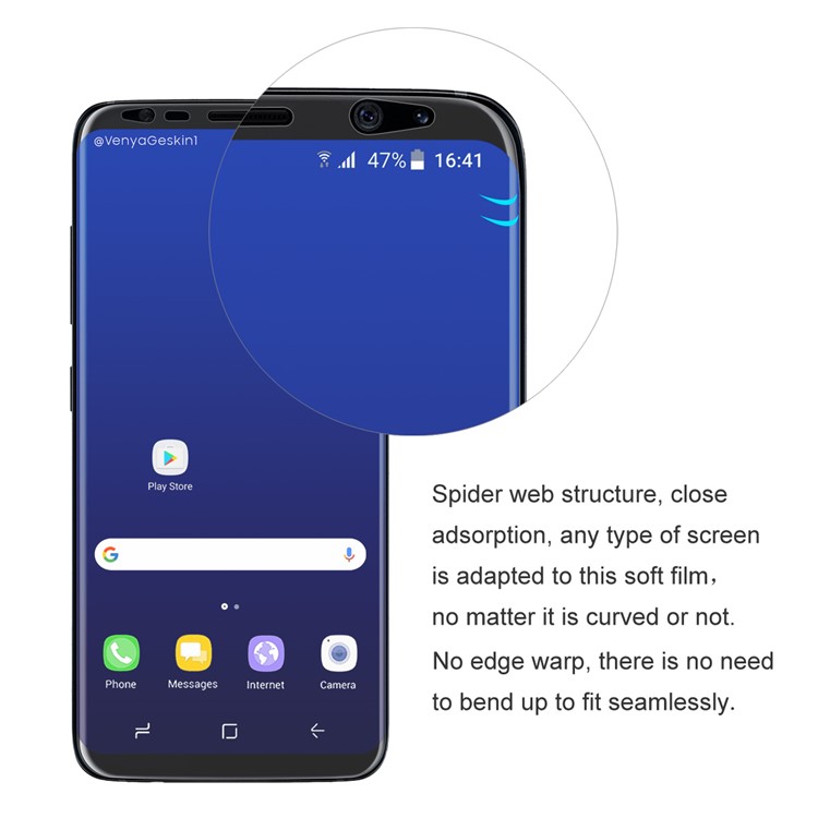 HAT PRINCE 0.1mm Full Coverage Screen Protector Film for Samsung Galaxy S8 Plus G955-3